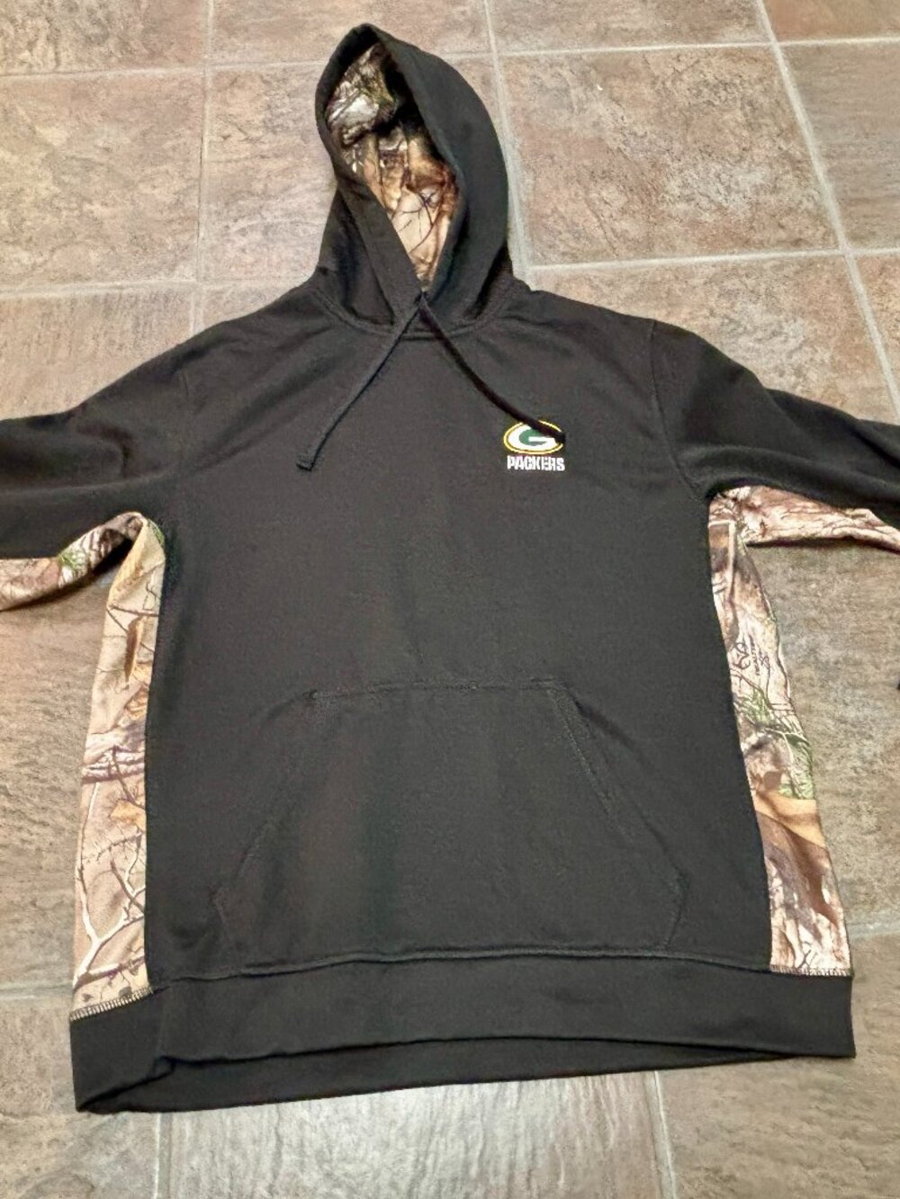 ~~Green Bay Packers Dunbrooke Hoodie Men's L Camo Logo NFL football..EUC!!!